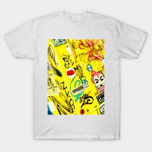 Street Yellow Graffiti Sticker Tag NYC T-Shirt